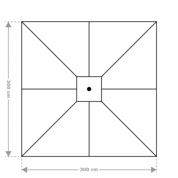 Schirmtuch mit/ohne Volant