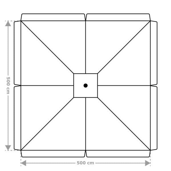 Schirmtuch mit/ohne Volant