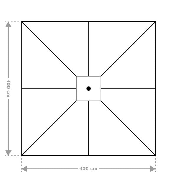 Schirmtuch mit/ohne Volant