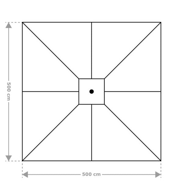 Schirmtuch mit/ohne Volant
