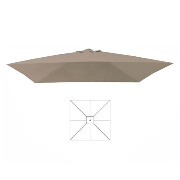 Schirmtuch mit/ohne Volant