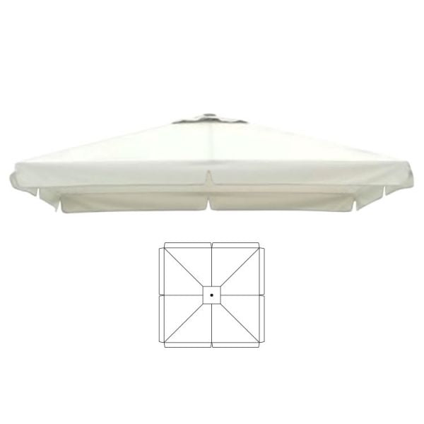 Schirmtuch mit/ohne Volant