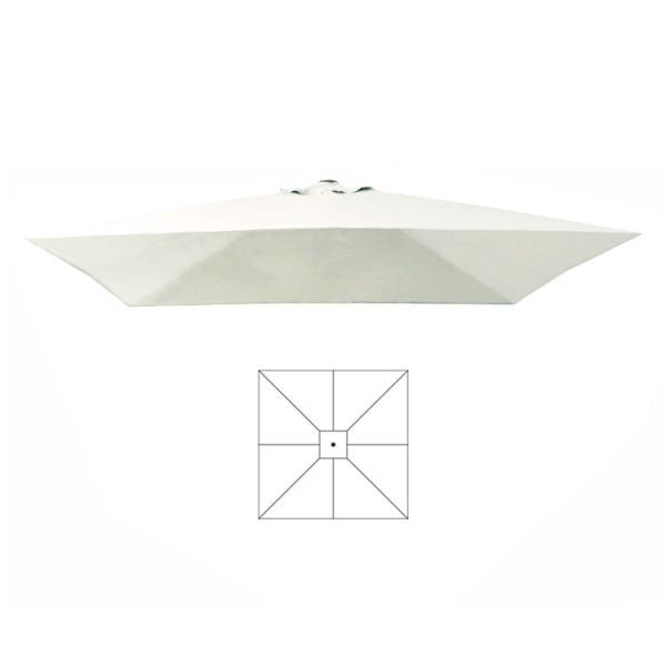 Schirmtuch mit/ohne Volant